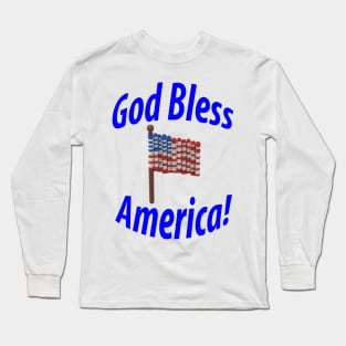 Lego - God Bless America - Blue Long Sleeve T-Shirt